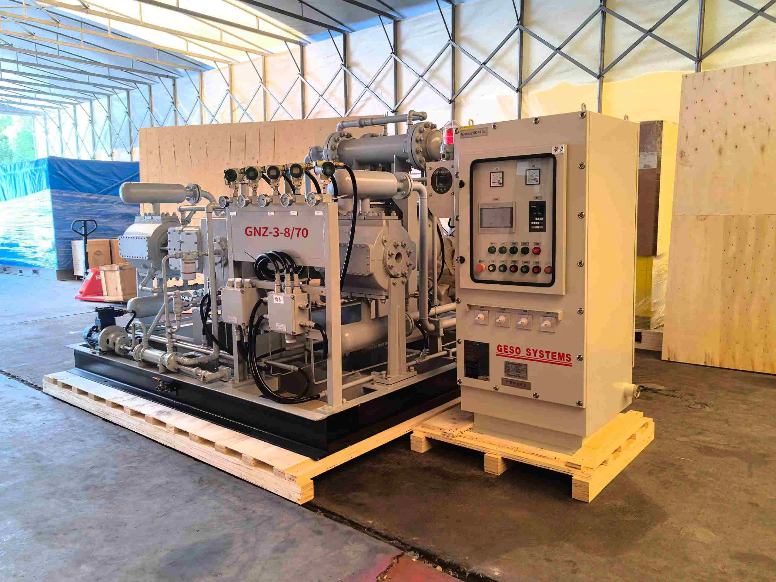 GNZ-3-8/70 Nitrogen Booster Kompressor levert for et offshore boreprosjekt i India